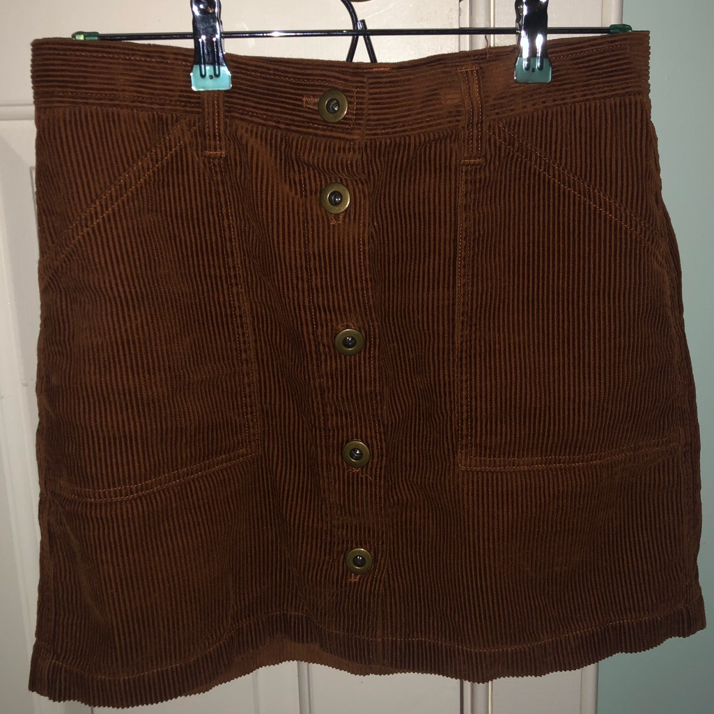 Corduroy J Crew Button Up Skirt